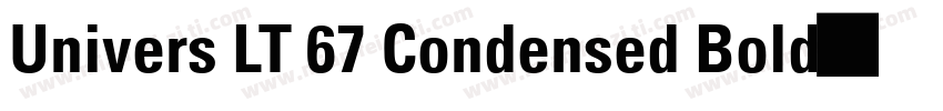 Univers LT 67 Condensed Bold字体转换